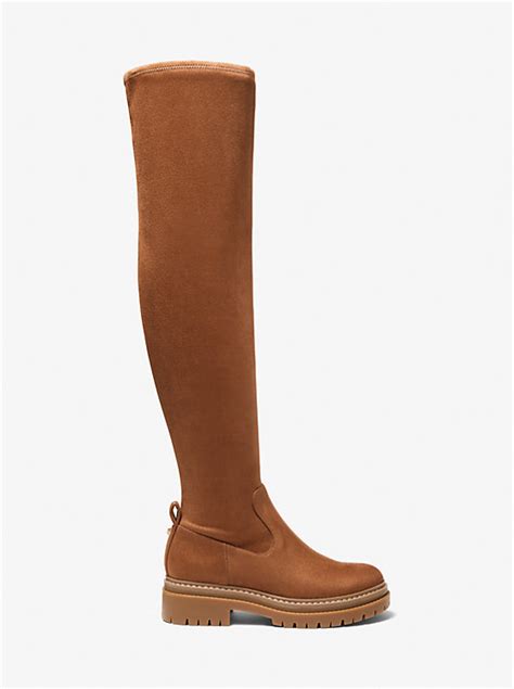 michael michael kors cyrus faux leather over-the-knee boot|michael kors boots for women.